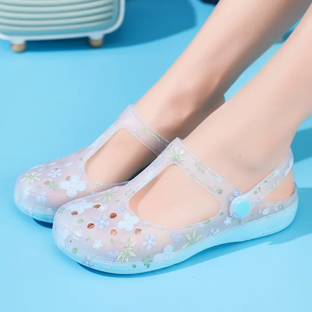 Breathable Women's Mules Clogs Slippers Soft Bottom Flower Garden Shoes - Image 2