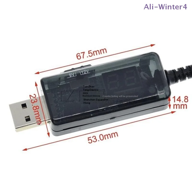 USB 부스트 컨버터 DC 5V  9V 12V USB 스텝업 컨버터 케이블 + 전원 공급 장치/충전기/전원 컨버터용 3.5x1.35mm 커넥터