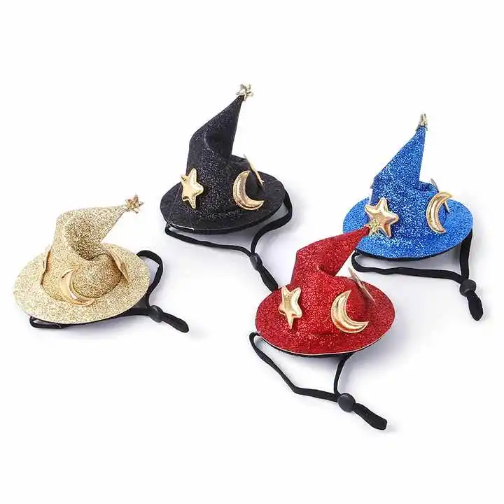 Small Pet Wizard Hat Cute Creative Halloween Costume Cute Decoration Graduation Caps for Guinea Pig Hedgehog Chinchilla Ferret