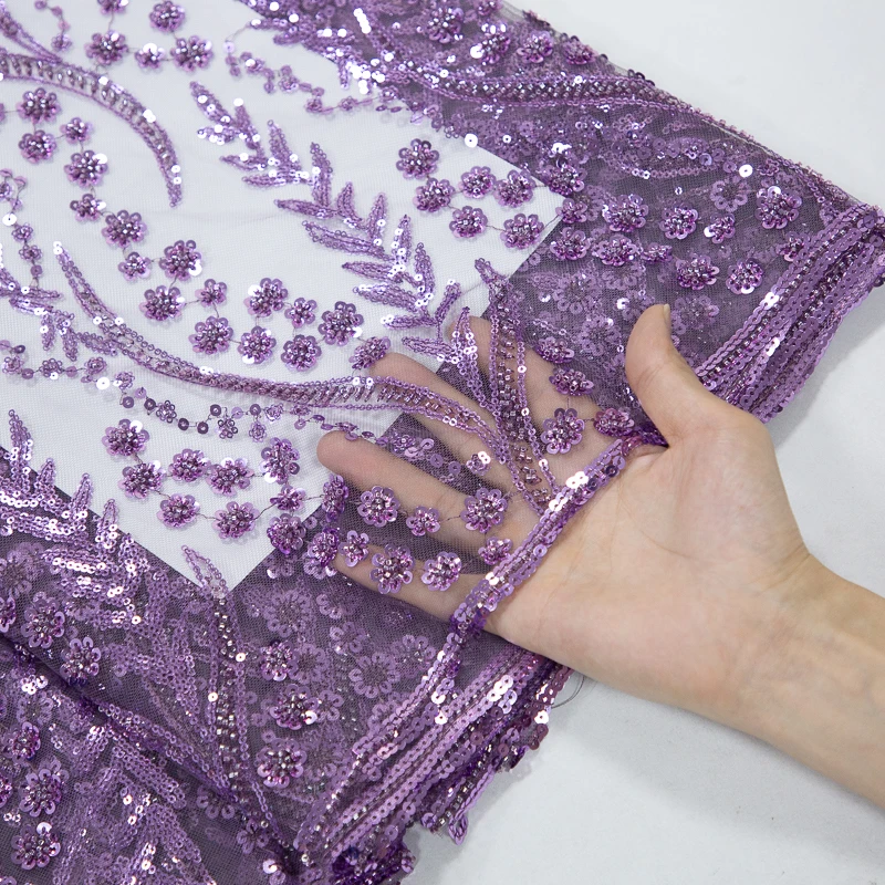 SJD LACE French Mesh Bridal Lace Fabric Beads African Sequins Lace 2025 Hot Sale Nigerian Beads For Women Wedding Dress Sew 3803 SJD LACE French Mesh Bridal Lace Fabric Beads African Sequins Lace 2025 Hot Sale Nigerian Beads For Women Wedding Dress Sew 3803