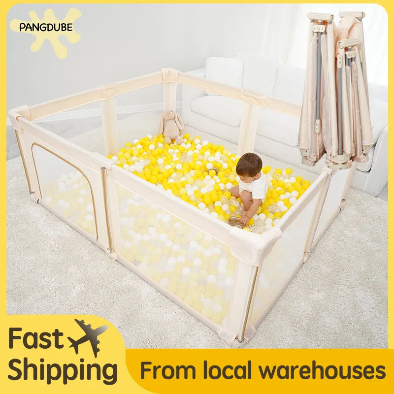 Baby Playpen PANGDUBE Folding Foldable & Portable Baby Safety Fence 150&times;180&times;70cm 180&times;200&times;70cm Kid Playground