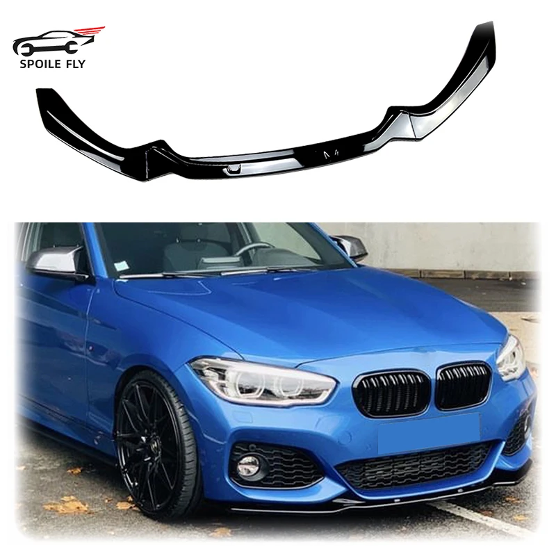 

For BMW 1 Series F20 F21 2015~2019 LCI 116i 118i 120i M135 M140i M-Pack Style 3 PCS Car Front Bumper Lip Spoiler Body Kit