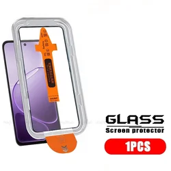 Premium Tempered Glass Screen Protector with Full Cover Glue - Dust - Free, 9H Hardness for OPPO A6x (1 Front Glass)