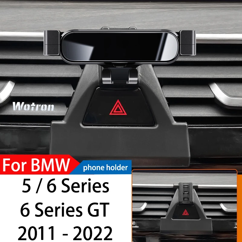 BMW 5 6 시리즈용 차량용 휴대폰 홀더, GPS 특수 중력 내비게이션, 휴대폰 브래킷, 360 도 회전 스탠드, 2011-2022