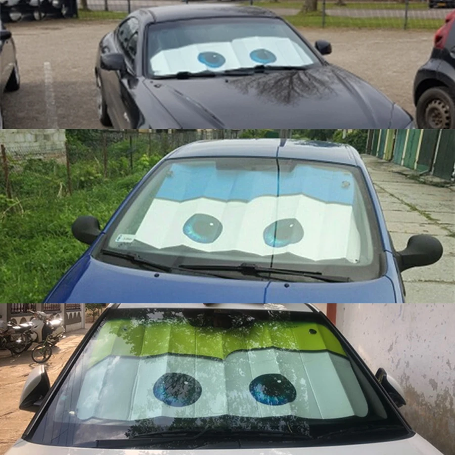 Car Eyes Heated Windshield Sunshade Car Window Windscreen Cover Sun Shade Auto Sun Visor Car-covers Solar Protection 6 Color