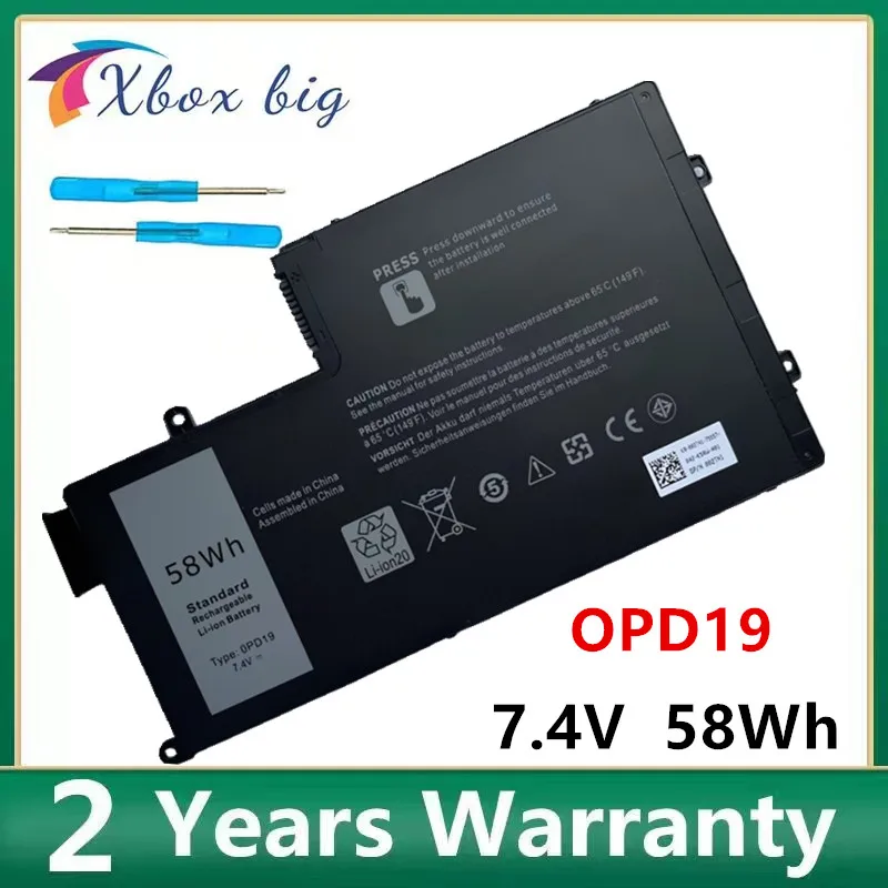 

0PD19 OPD19 Laptop Battery For DELL Inspiron 14 3450 3550 5448 5545 5547 5445 15 14-5447 15-5547 TRHFF 58DP4 86JK8 7.4V 58Wh