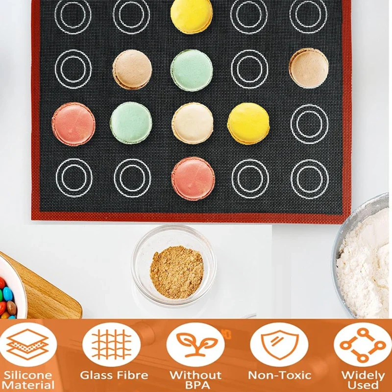 Perforated Silicone Non-Stick Baking Mat for Eclairs, Macarons, Bread, and Cookies