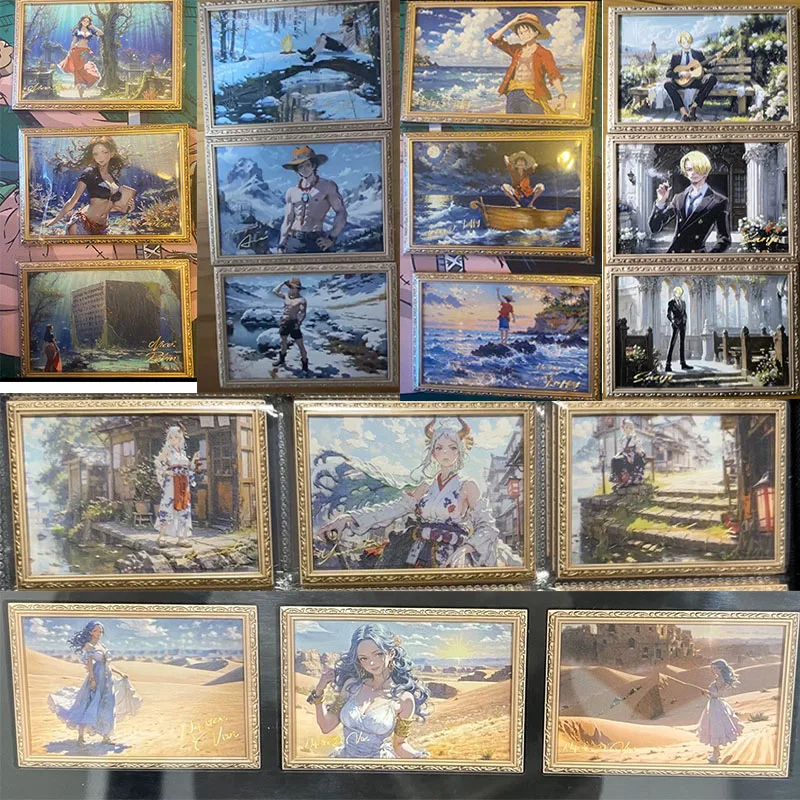 Anime One Piece One Piece Oil Painting Series Collection Card Yamato Boa Hancock Nami Monkey D Rufy Christmas Birthday Gift Toy