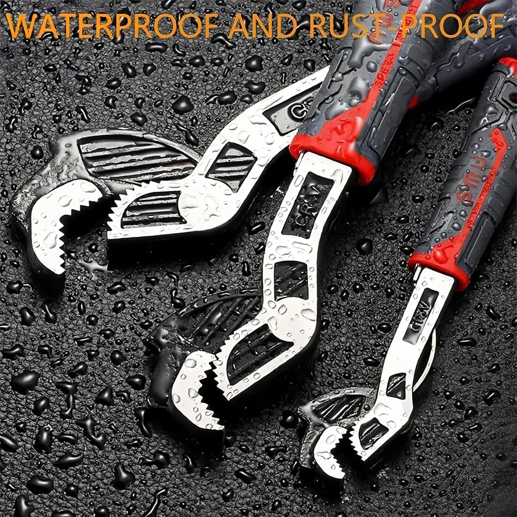 Industrial Grade Adjustable Multifunctional Self-locking Pipe Wrench Tool, Universal Pipe Wrench, Fast Power Grip Pipe Wrench
