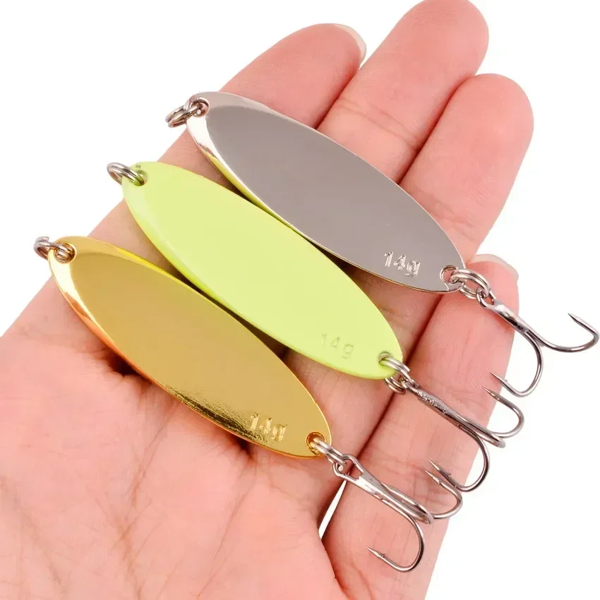 12pcs Metal Spinner Spoon Fishing Lures 1.5g–56g 6