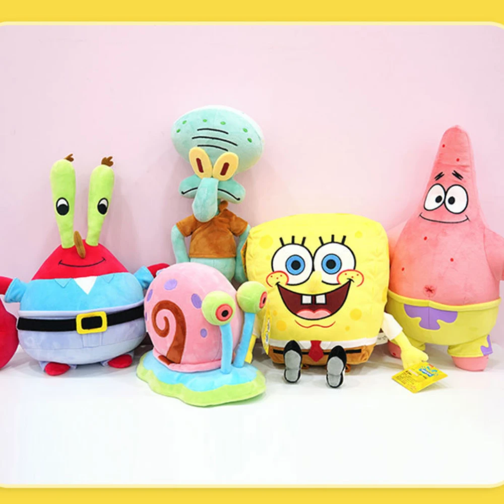 Spongebob Squarepants Peluche Patrick Star Squidward Tentacles Peluche Bambole Lumaca Peluche Ciondolo Divano Ornamento Del Fumetto