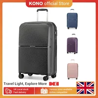 British Traveller 20/24/28" Lightweight Hardshell Suitcase - 4-Wheel Polypropylene Check-In Luggage with TSA Lock (23kg)