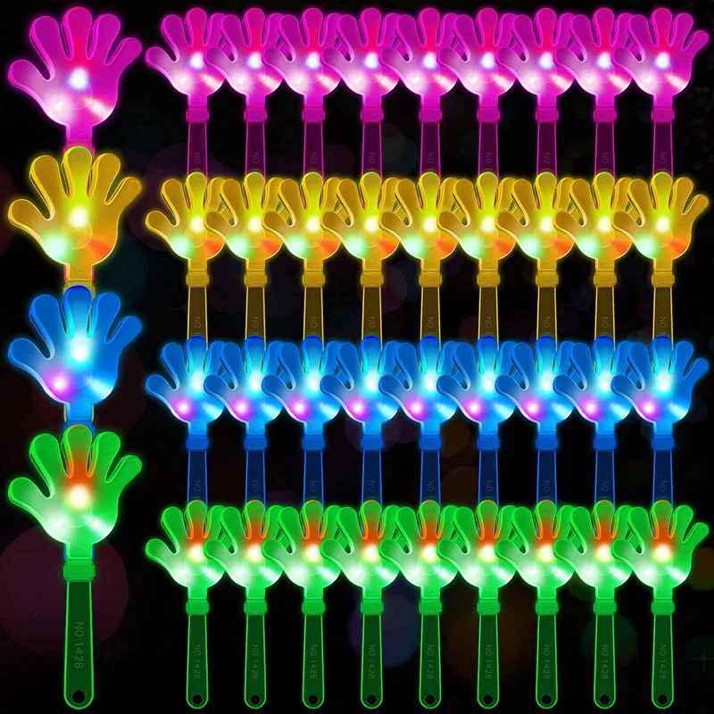 

10PCS Glow in The Dark Hands Party Favor Supplies Goodie Bag Pinata Kids Gift Class Prize Carnival Sensory Summer Party Bulk Toy
