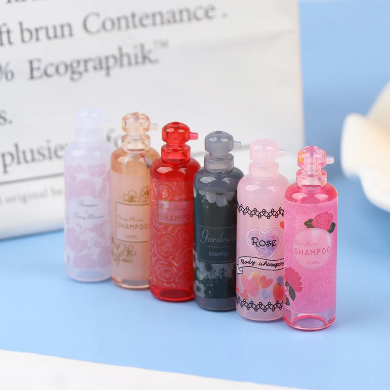 3Pcs/set 1:12 Dollhouse Miniatures Bathroom Supplies Shampoo Wash Set Model Kids Pretend Play Toys 2