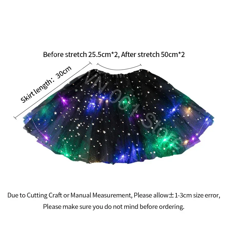 LED Glowing Light Kids Girls Princess Tutu Skirts Children Cloth Wedding Party Dancing Miniskirt Costume Cosplay Led Clothing