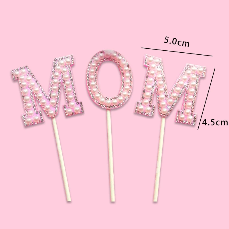 1PC New Happy Mother's Day Cake Topper Mum Birthday Gold Best Mother Cake Topper For Mother Birthday Party Cake Decorations