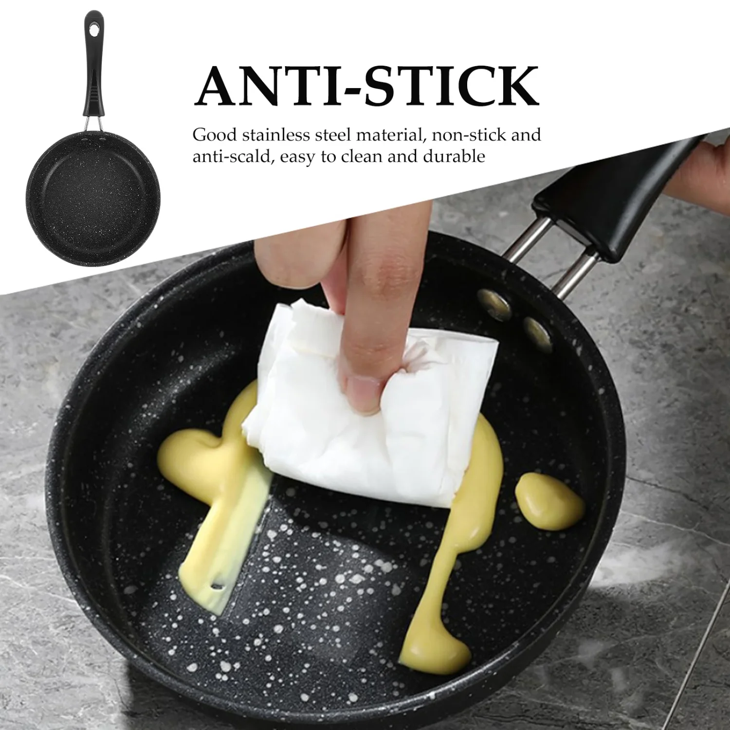 Stainless Steel Cookware Mini Pan Steak Household Cooker Frying Pancake Making