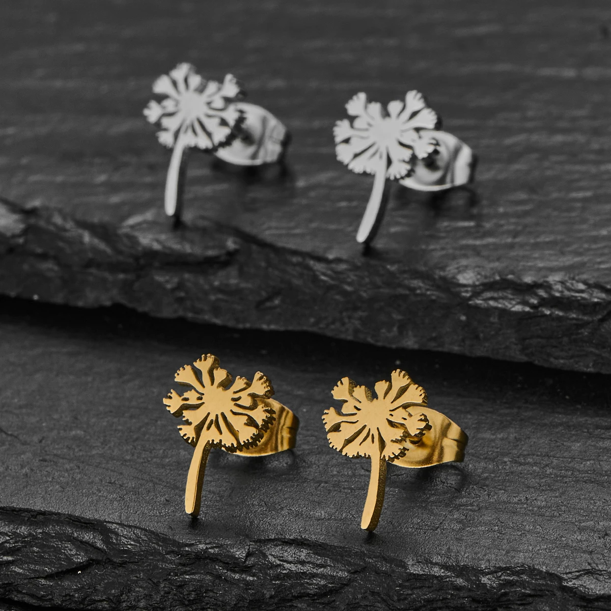 SMJEL Mehrere Edelstahl-Ohrstecker für Frauen und Mädchen, minimalistischer Schmetterling, Kirsche, Löwenzahn, Ohrringe, Schmuck, Katzen-Ohrstecker, Geschenk – Detail 19
