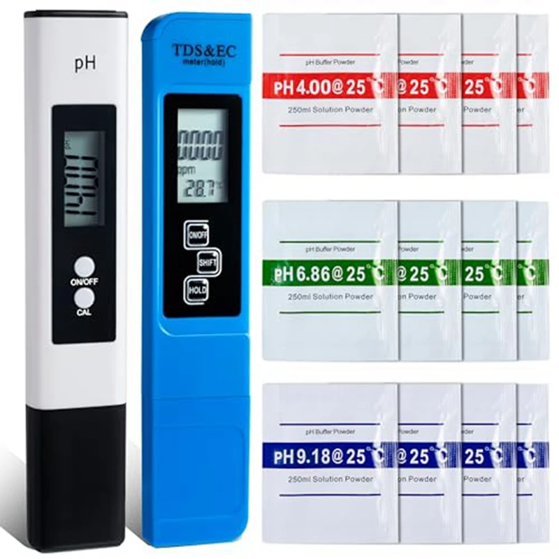 

Комбинированный цифровой измеритель PH и TDS, измеритель температуры TDS EC, тестовый комплект PPM для проверки качества воды для питьевой воды, прочный бассейн