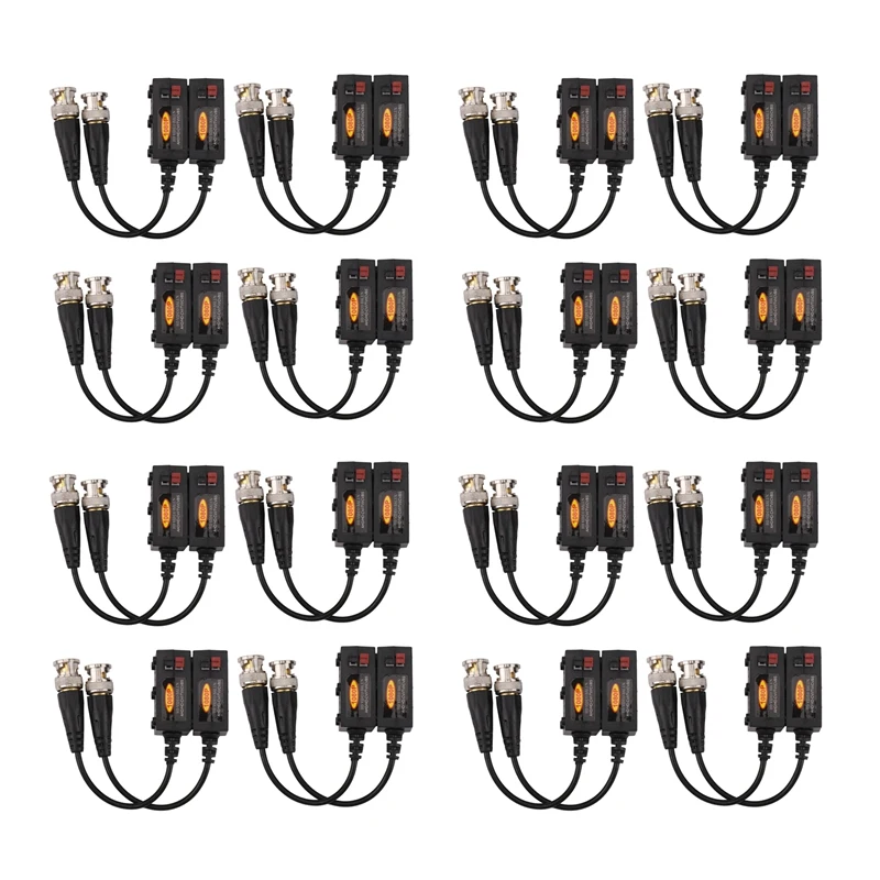 

1080P AHD/HD-CVI/TVI/CVBS Passive HD Video Balun Transmitter 16 Pairs (UTP Up To 350M-600M)