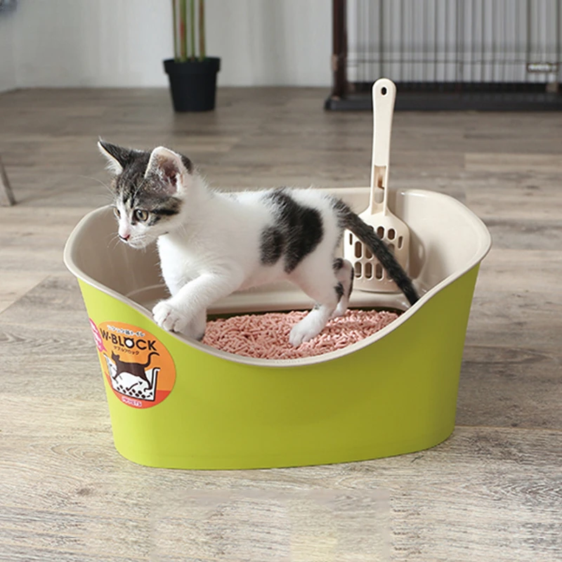 

Top Entry Box Cat Bedpans Convenient Openness Sandbox Toilet Cat Bedpans Training Big Arenero Gatos Litter Box Furniture QF50CB