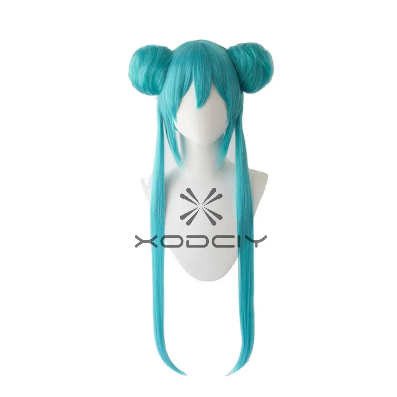 Anime 2022 Racing Miku Peruka Do Cosplay Długi Zielony Klip Na Bułeczki Damskie Dziewczęce Peruki Na Przyjęcie