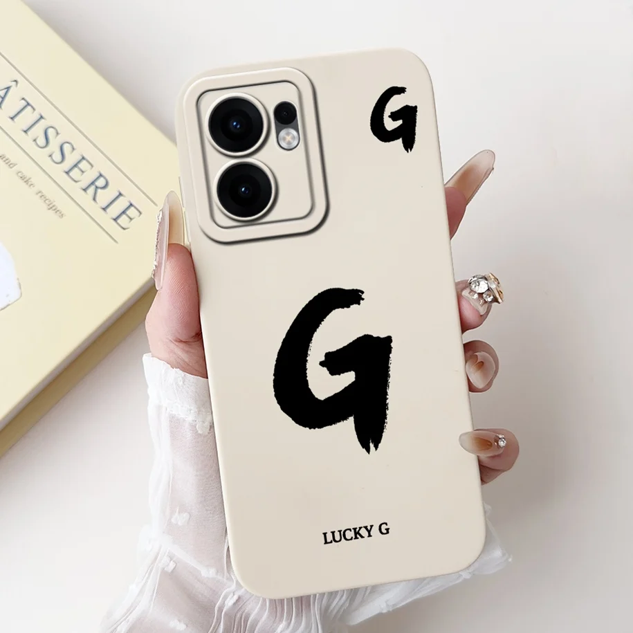 Stylish Cute Letters Shockproof Back Cover with Camera Lens Protection