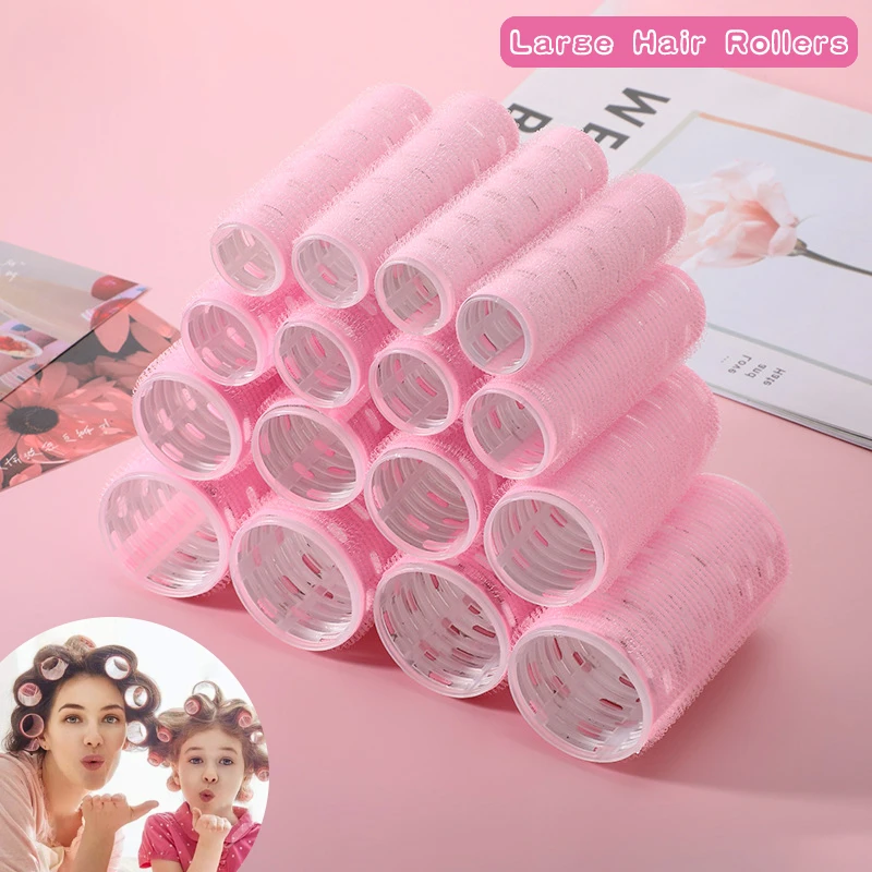 Self-Grip Hair Rollers Heatless Hair Curlers No Heat Bangs Volume Self-adhesive Hook & Loop DIY Styling Tools hair styling tool hair curling tools