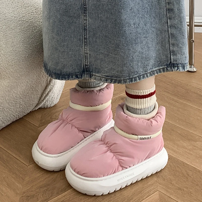 

Litfun Fur Plush Women Snow Boots Winter Fashion Warm Thick Bottom Waterproof Cotton Snow Boots Outdoor Fluffy Ankle Fuzzy Boots