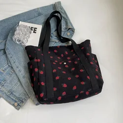 Elegant Corduroy Printed Women's Shoulder Bag - Fashionable & Versatile Handbag - 39 33 9cm (Black)