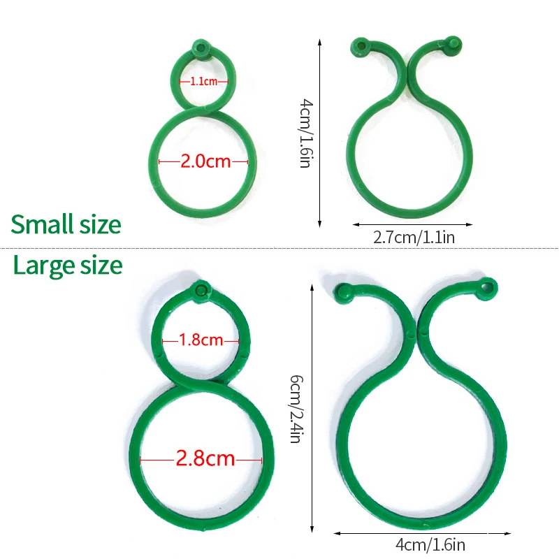 Plant Ties Plastic Plant Cable Ties Plastic Plant Supports Plant Clips Plastic Plant Clips Plant Climbing Support Plant Stem Support Plant Support Stick Plant Support Connector Plant Support Racks 20/50/100Pcs Plastic Garden Vine Strapping Clips Tie Buckle Ring Hook