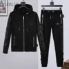 Plein Skull Spring Autumn Versatile Round Neck Hooded Suit Men's Y2K Coat Daily Casual Coat Pants Luxury Brand Suit M-XXXL 1
