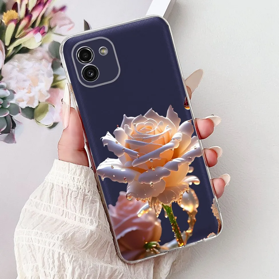 Clear Luxury Flower Painted Phone Case - Cute and Funny Design Cover
