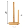 1PC Bamboo Paper Towel Holder Kitchen Dining Room Vertical Wooden Paper Roll Organizer Cling Film Holder Lazy Rag Holder 6