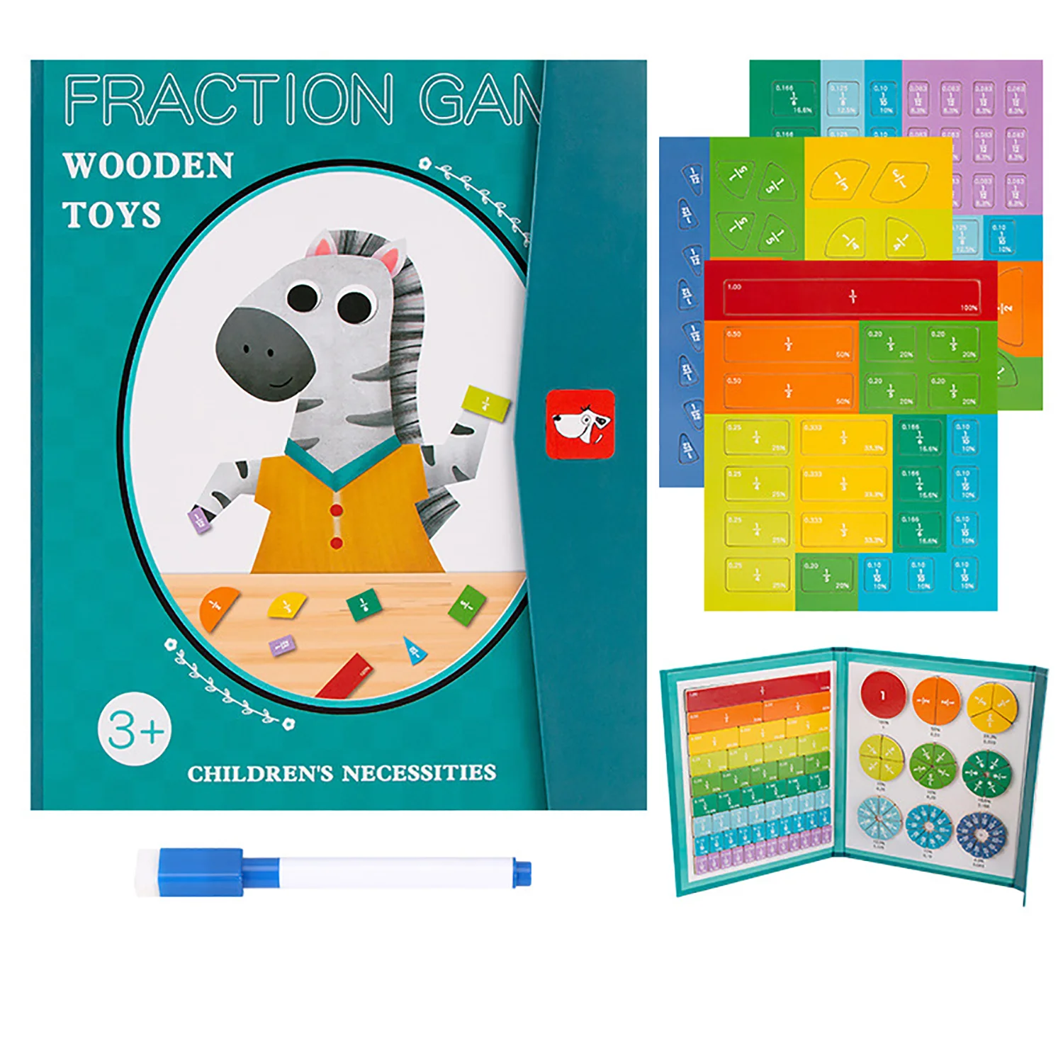 

Magnetic Fraction game, Tiles & Fraction Circles Set-Fraction Manipulatives, Classroom Must Haves Teaching Tools