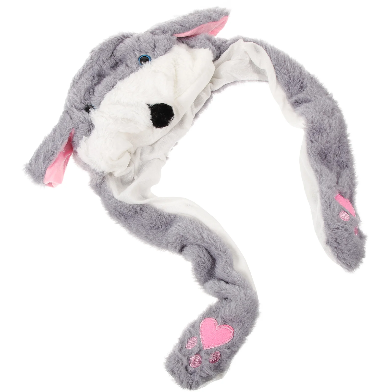 

Bunny Stuffed Animals Funny Wolf Plush Dog Puppy Animal Winter Hat Warm Winter Luminous Plush Party Hat Moveable Ear Animal