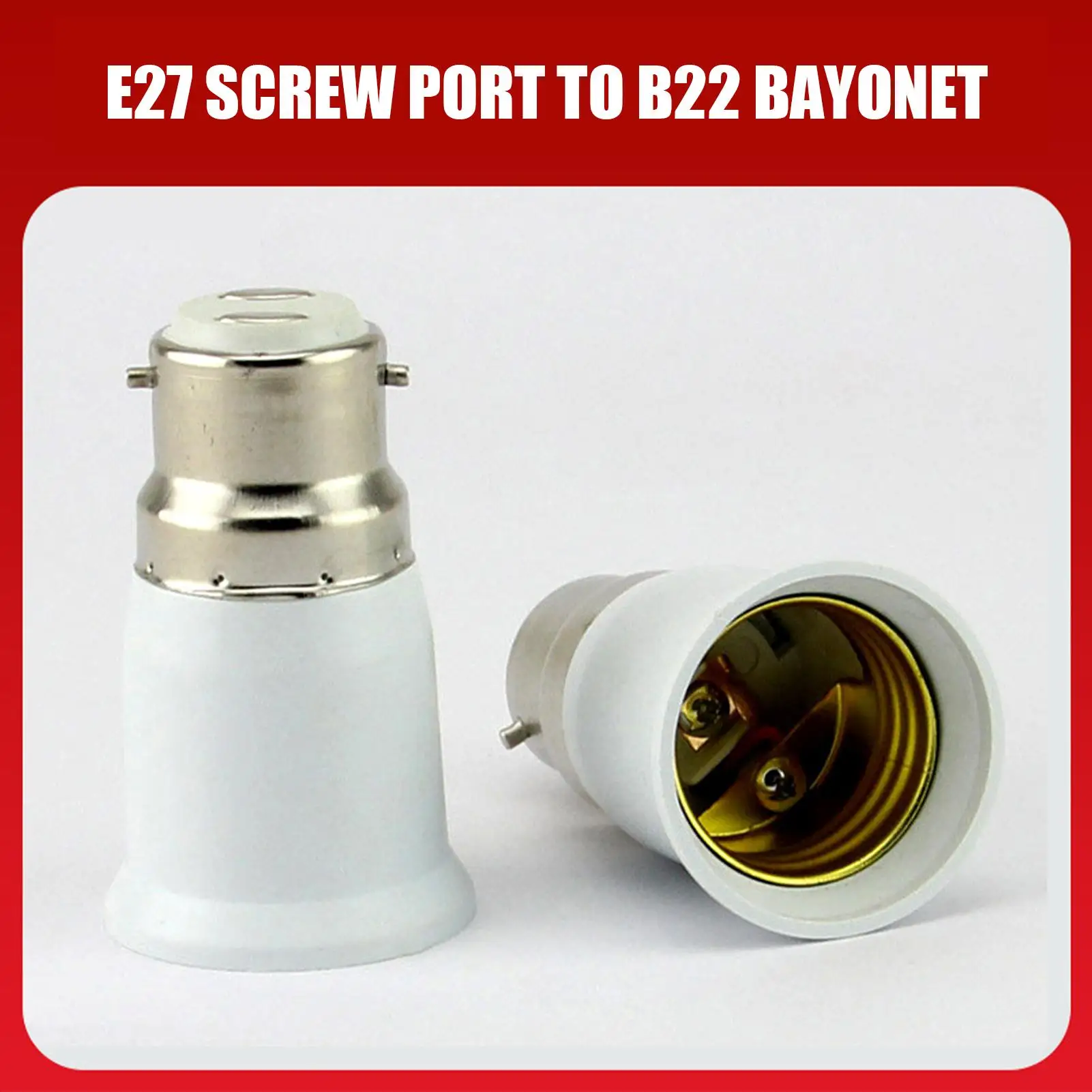 1PCS Lamp Sockets Converter B22 To E27 LED Bulb Converter Lamp Base Holder Screw Light Socket Adapter Anti-burning Bulb Holder