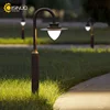 Aluminum Outdoor Post Lights Hardwired Street Lamps 3 Heads Pole Lighting Brown Color for Garden Patio Backyard Walkway Driveway 2