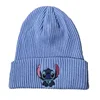 Stitch Knit Hat Cartoon Embroidered Benie Cap Cute Unisex Warm Stretchy Hats Christmas Gift for Adult Kids Outdoor Thermal Caps 5