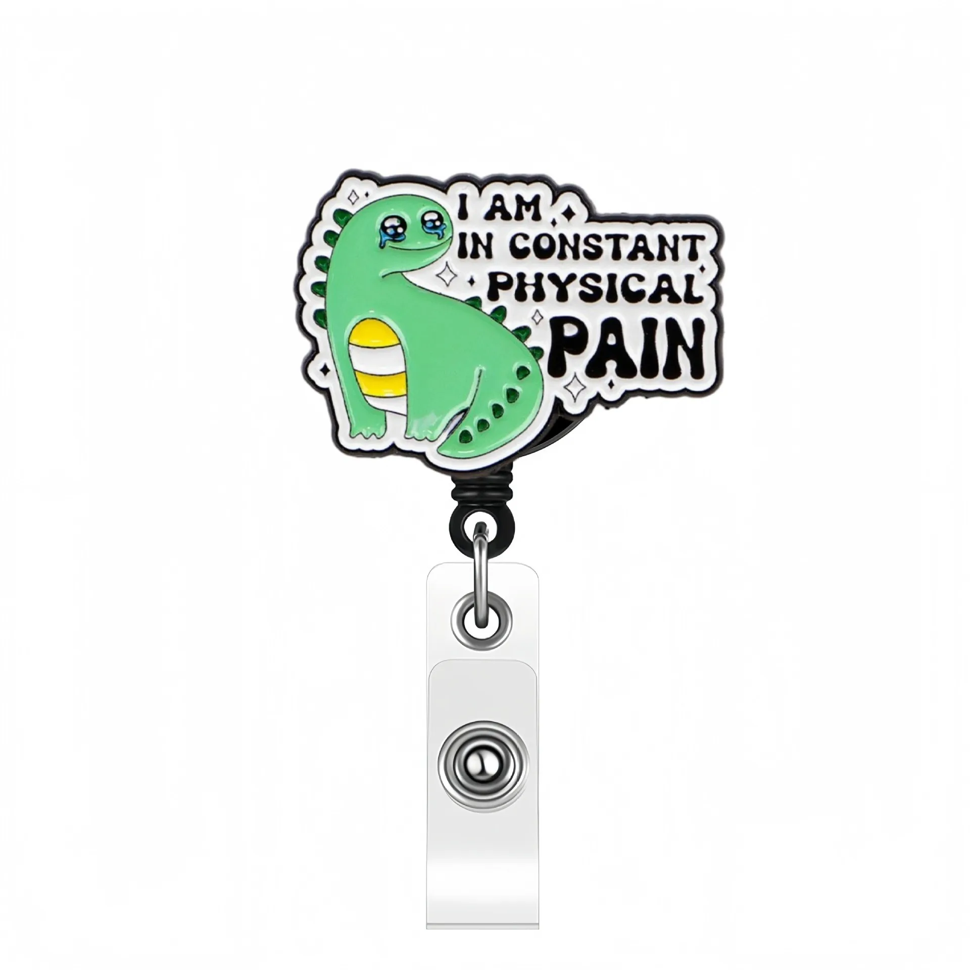 Creative Animal Acrylic Dog Easy Pull Buckle Rotating ID Buckle Doctor Nurse Medicine Box Lung Instrument CT Scalable Badge Clip