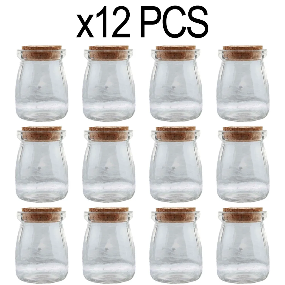 

12pcs Glass Bottles 100ml Miniature Potion Cork Vials Wedding Bridal Baby Shower Gift Ideas Favor DIY Ing Jars Tiny Decor