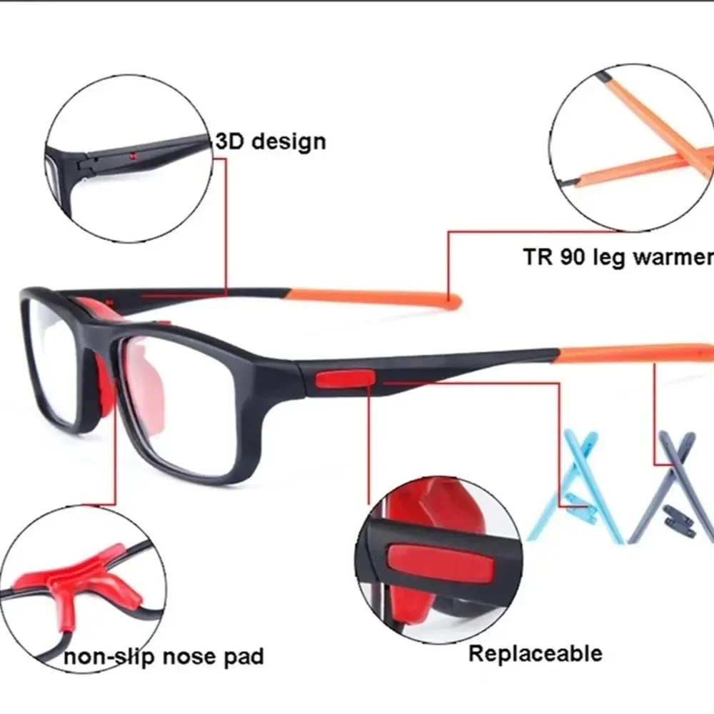 NEW Ultra-light TR90 Unisex Unti-shocking Basketball Glasses Protective training Sports Goggles Sunglasses Eyewear optical frame