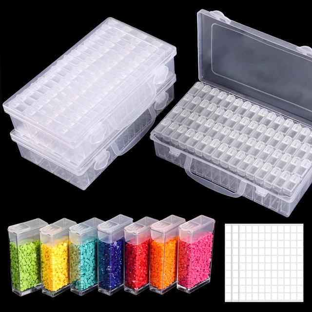 60 Bottle DIY Diamond Painting Storage Box Diamond Embroidery Accessories Bead  Container Stone Tools Mosaic Convenience Box Kits