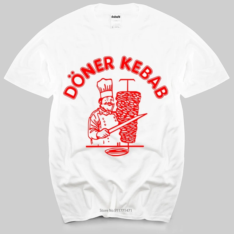 Летняя мужская черная футболка футболки Doner Kebab Graphic забавная кебаба новая
