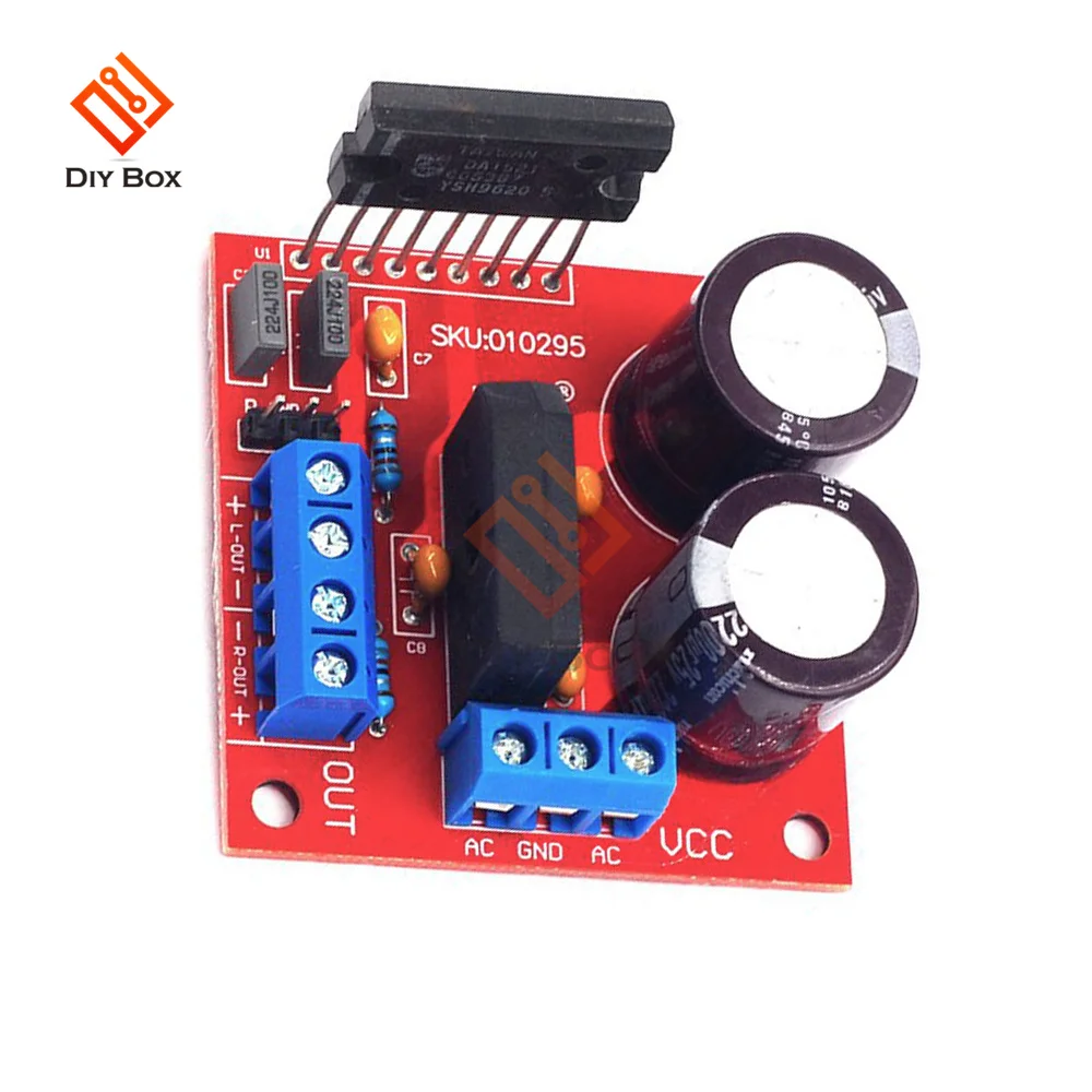 Amplificador Junta DIY Kit DC12V 2.0 Dual-Channel Audio Módulo Kits 15W+15W