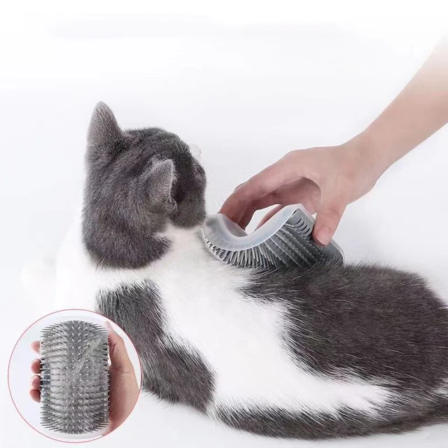 Cat Brush Comb Cat Toy with Catnip Cat Wall Brush Corner Cat Scratcher Massage Self Groomer Comb Pet Brush Corner cat scrubber 2