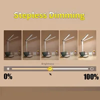 LED Desk Lamp USB Rechargeable Table Lamp 3 Levels Dimmable Touch Desk Lighting Eye Protection Foldable For Bedroom Desk Light 2