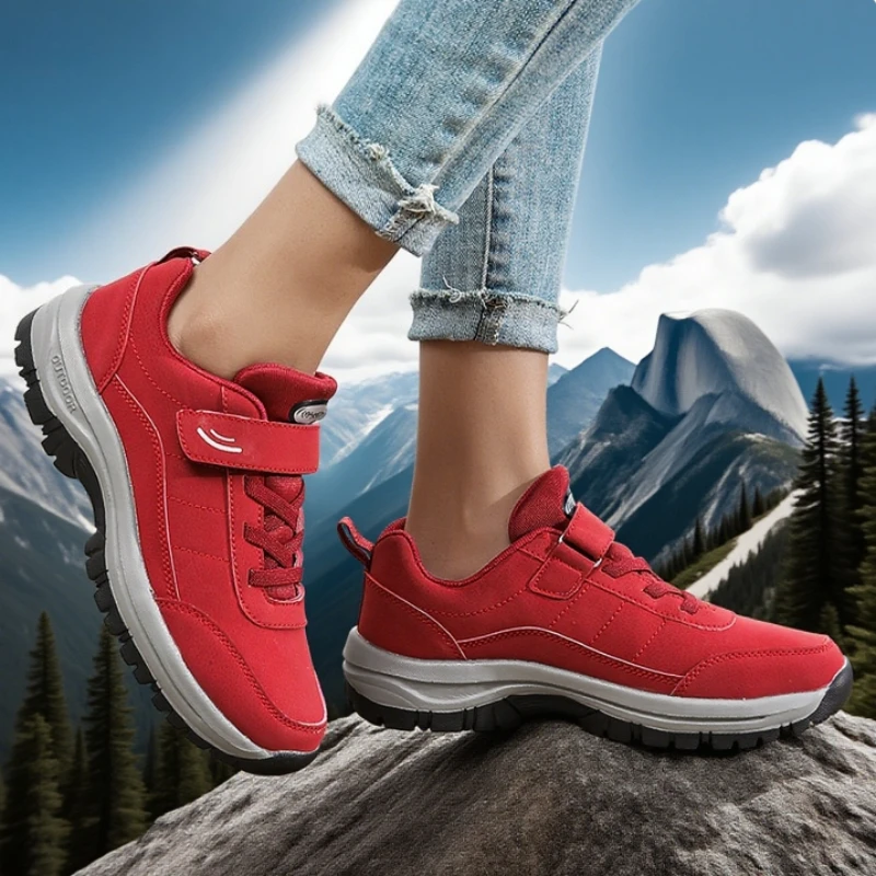 Spring and Summer Women Sneakers Fashion Luxurious Wedge Design Outdoor Platform Walking Shoes 2025 Travel Camping Hiking Shoes