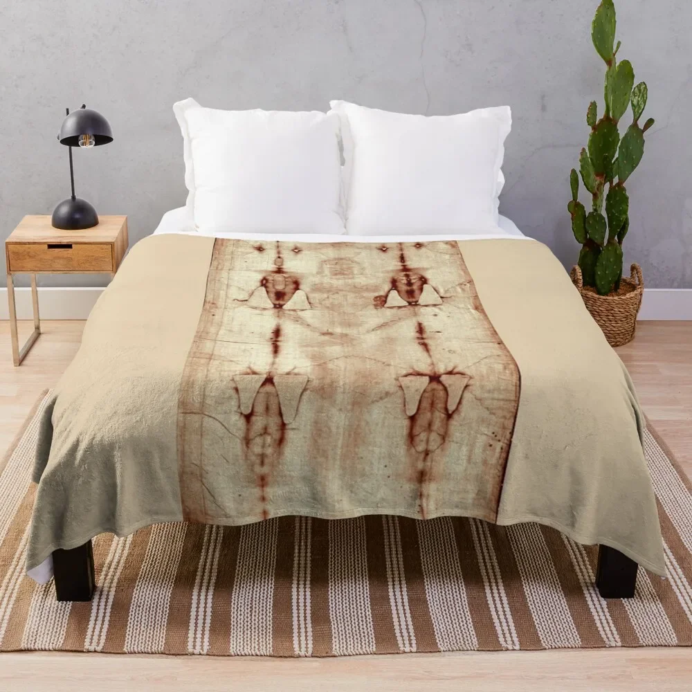 

Jesus Shroud of Turin Poster, Jesus Christ Throw Blanket Luxury Brand anime Blankets For Bed Moving Blankets