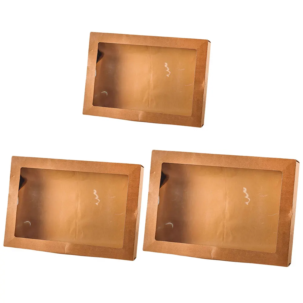 2Pcs Disposable Picnic Lunch Box Food Containers with Lid, Kraft Paper Bento Box for Fr... - SKU DPLB2020 - UGI Packaging